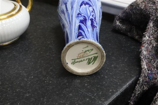 A Moorcroft Florian ware Iris vase, c.1900, H.21.8cm
